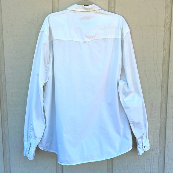 True Religion Slim Fit Button Up Shirt Size 3XL White Western Long Sleeve - Picture 9 of 16